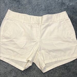 J Crew Women's White Chino Shorts